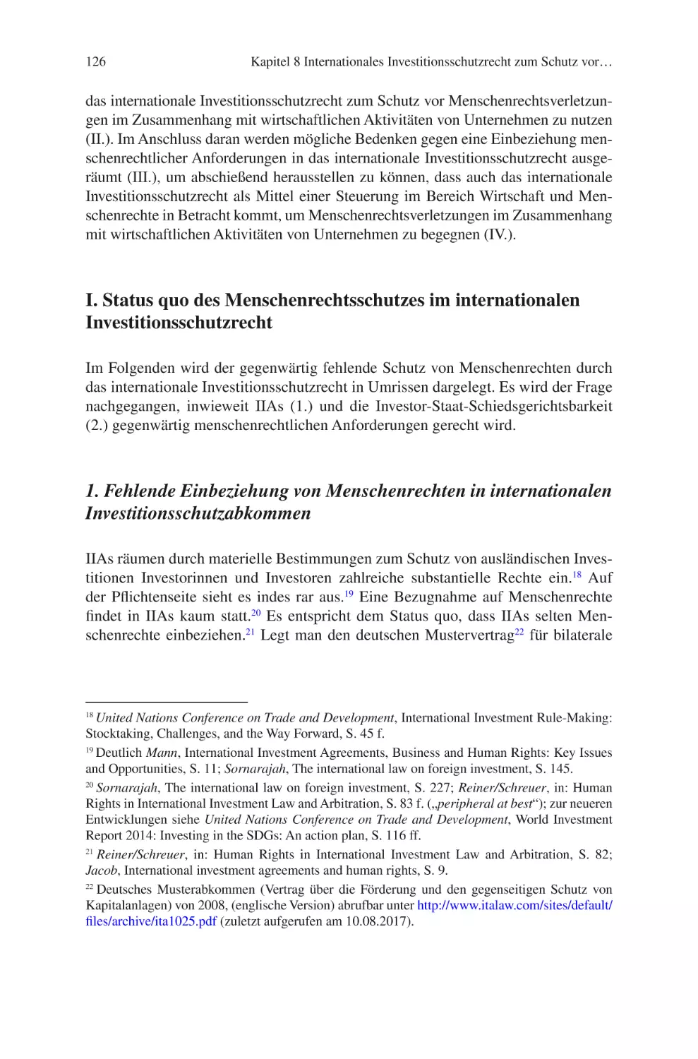 I. Status quo des Menschenrechtsschutzes im internationalen Investitionsschutzrecht
1. Fehlende Einbeziehung von Menschenrechten in internationalen Investitionsschutzabkommen