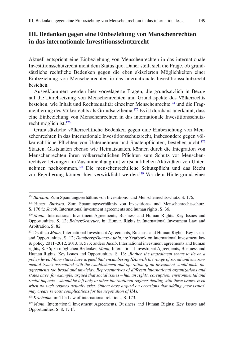 III. Bedenken gegen eine Einbeziehung von Menschenrechten in das internationale Investitionsschutzrecht