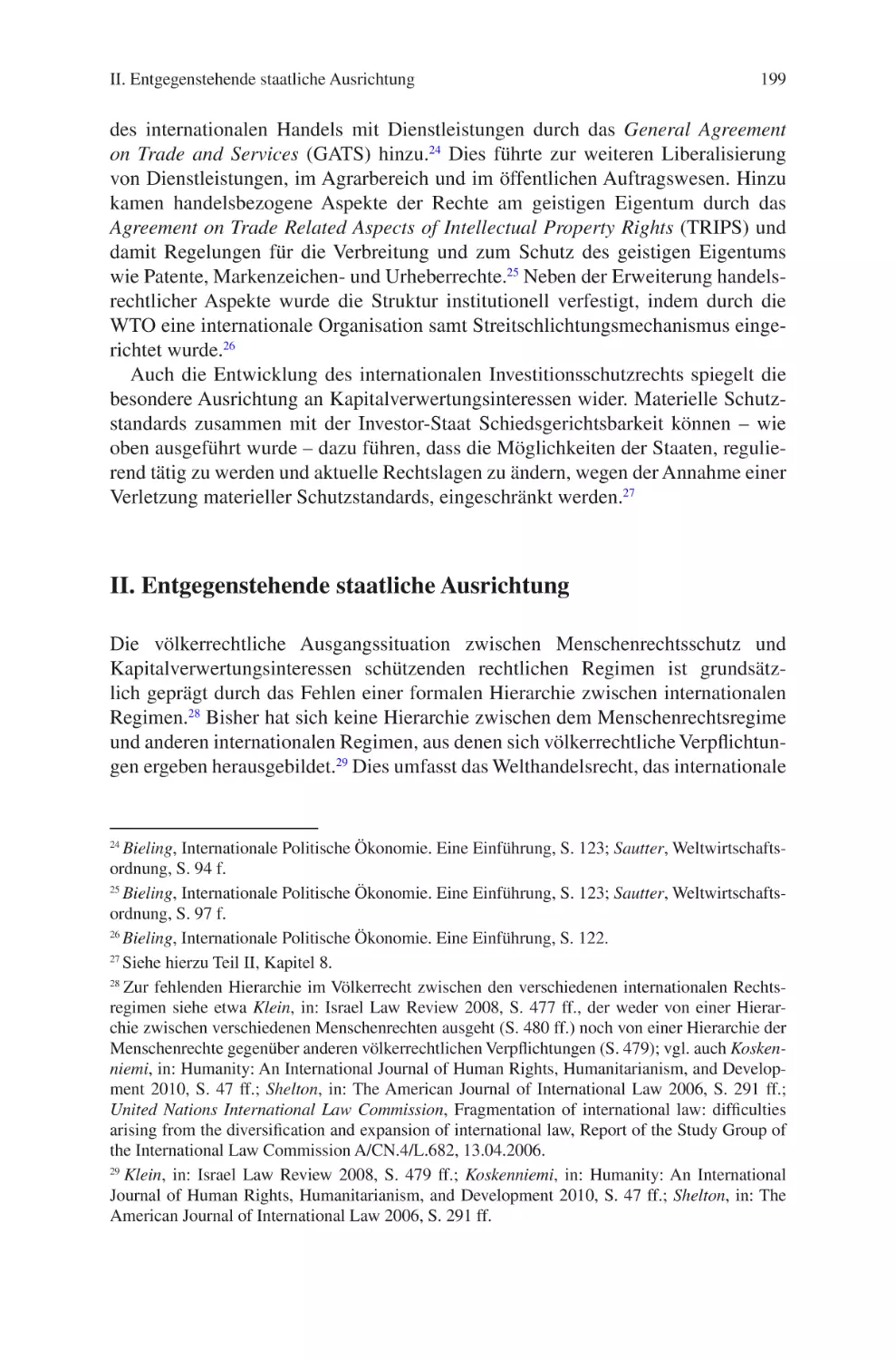 II. Entgegenstehende staatliche Ausrichtung