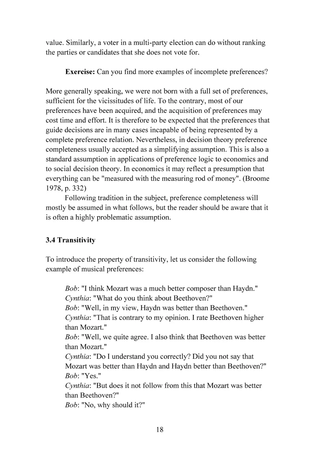 3.4 Transitivity