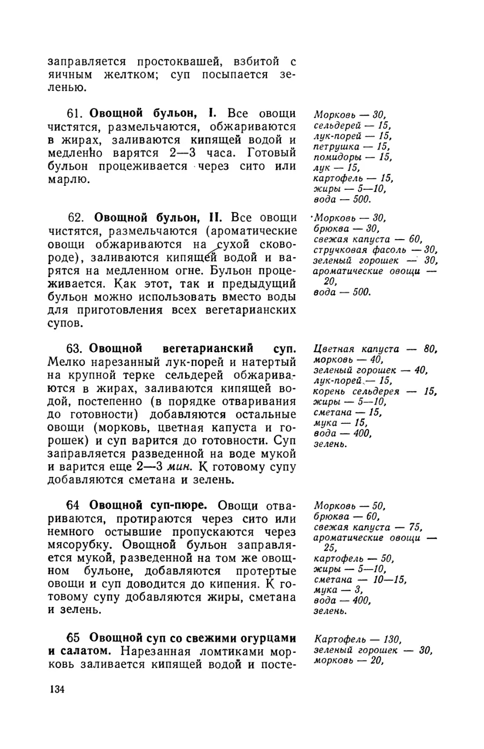 61. Овощной бульон
62. Овощной бульон
63. Овощной вегетарианский суп
64. Овощной суп-пюре
65. Овощной суп со свежими огурцами и салатом