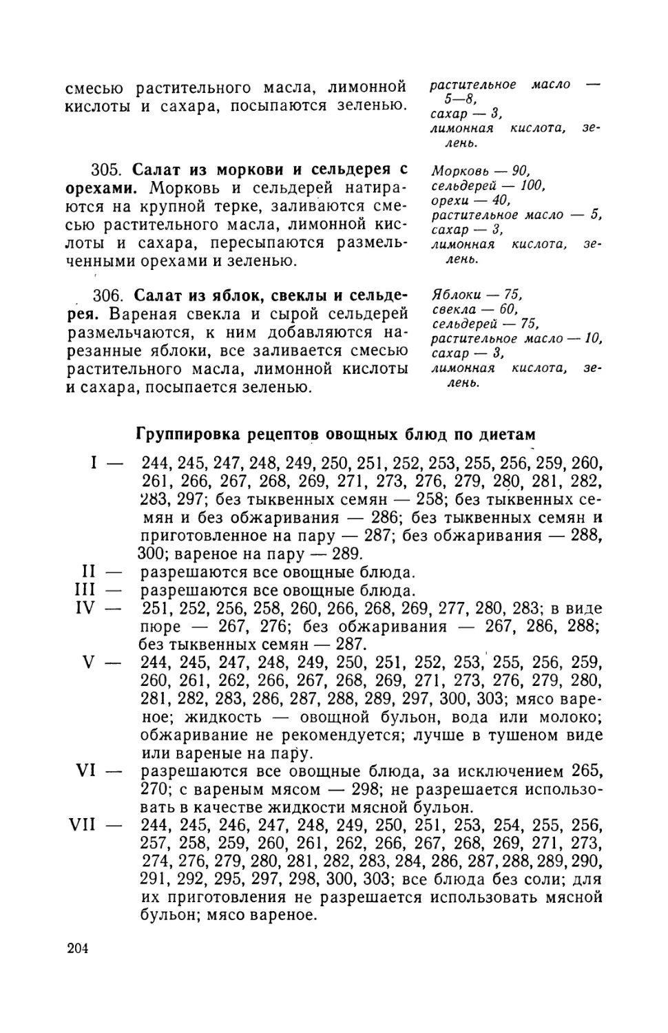 305. Салат из моркови и сельдерея с орехами
306. Салат из яблок, свеклы и сельдерея