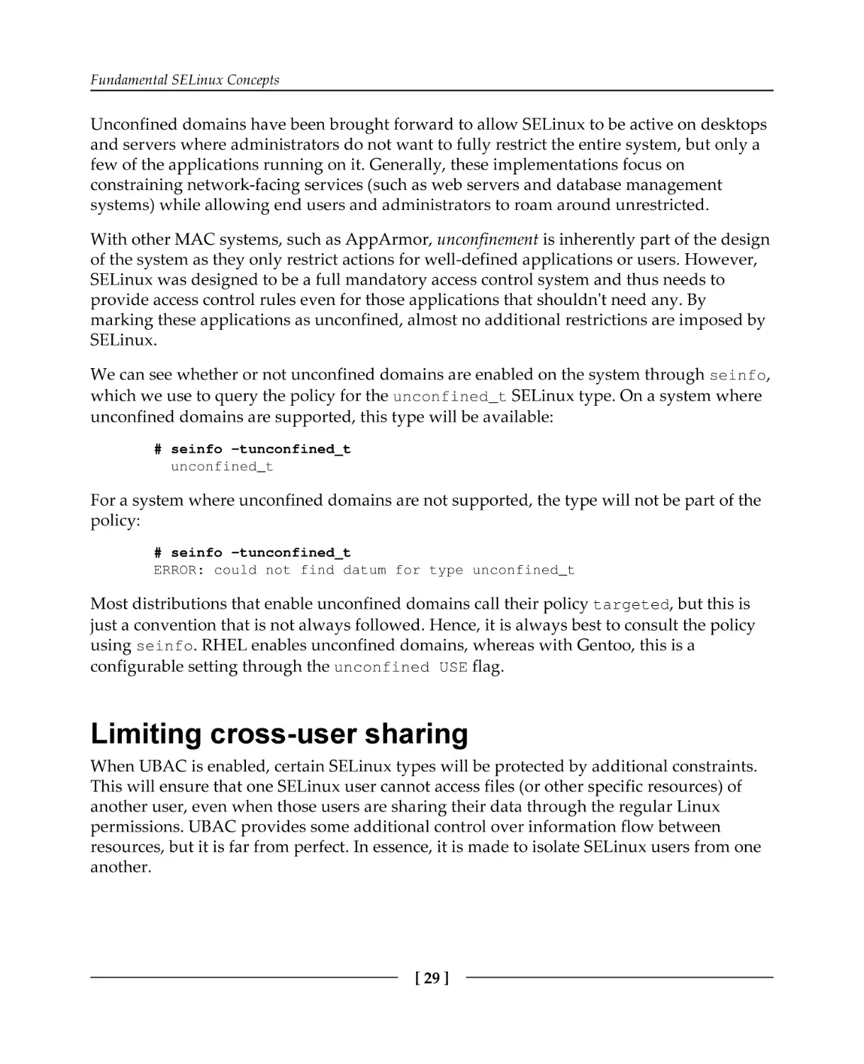 Limiting cross-user sharing
