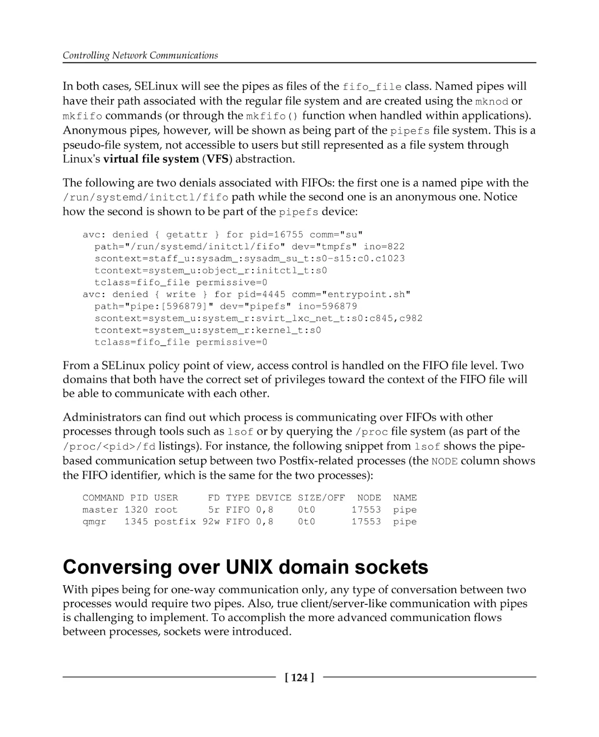 Conversing over UNIX domain sockets