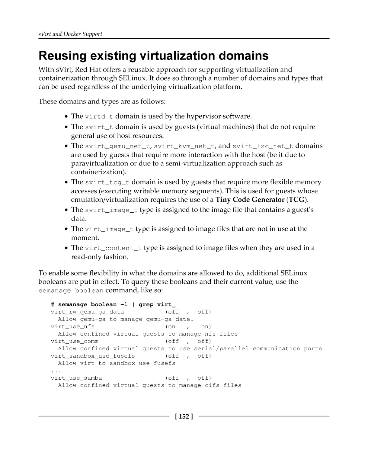 Reusing existing virtualization domains