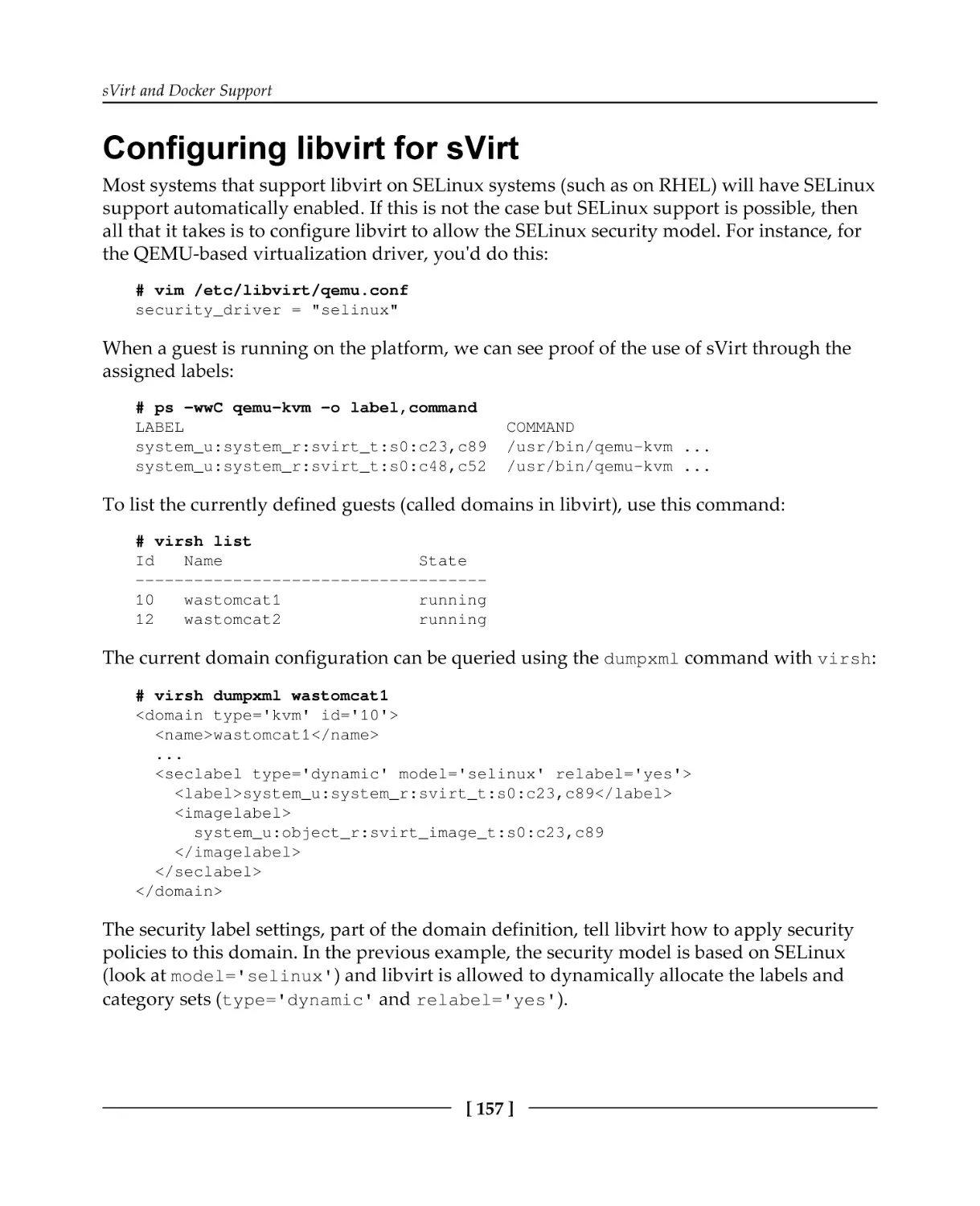 Configuring libvirt for sVirt