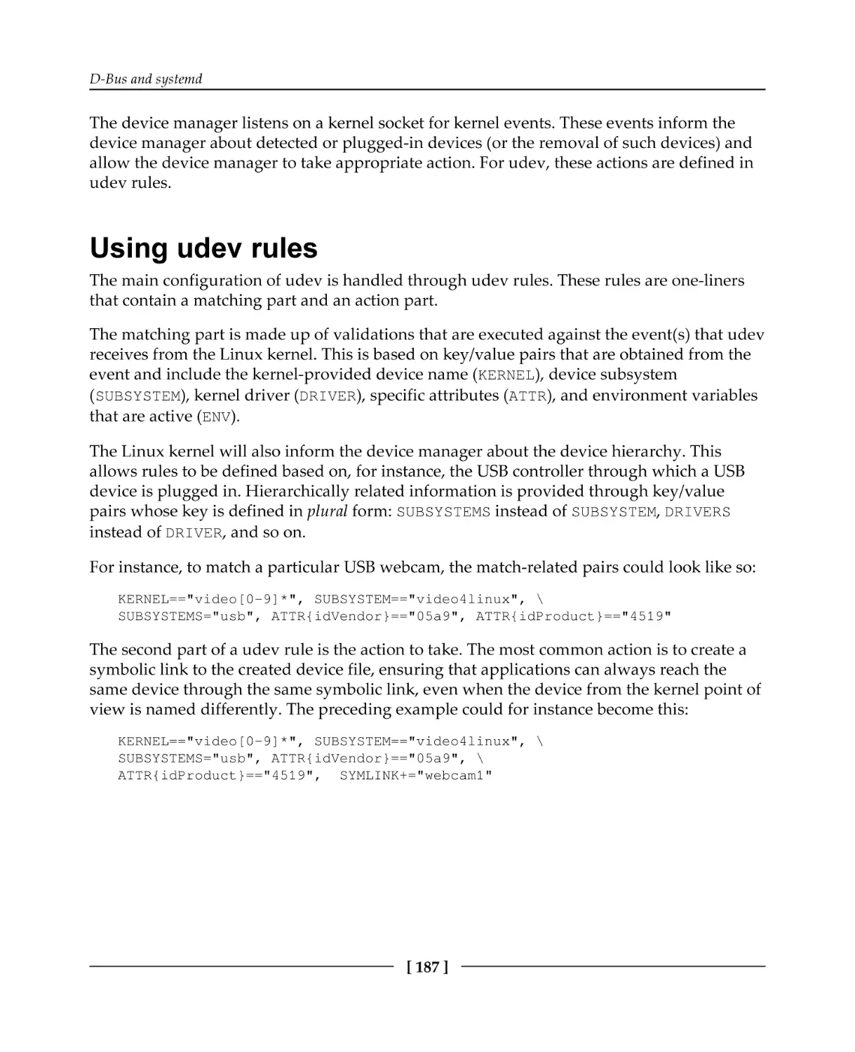Using udev rules