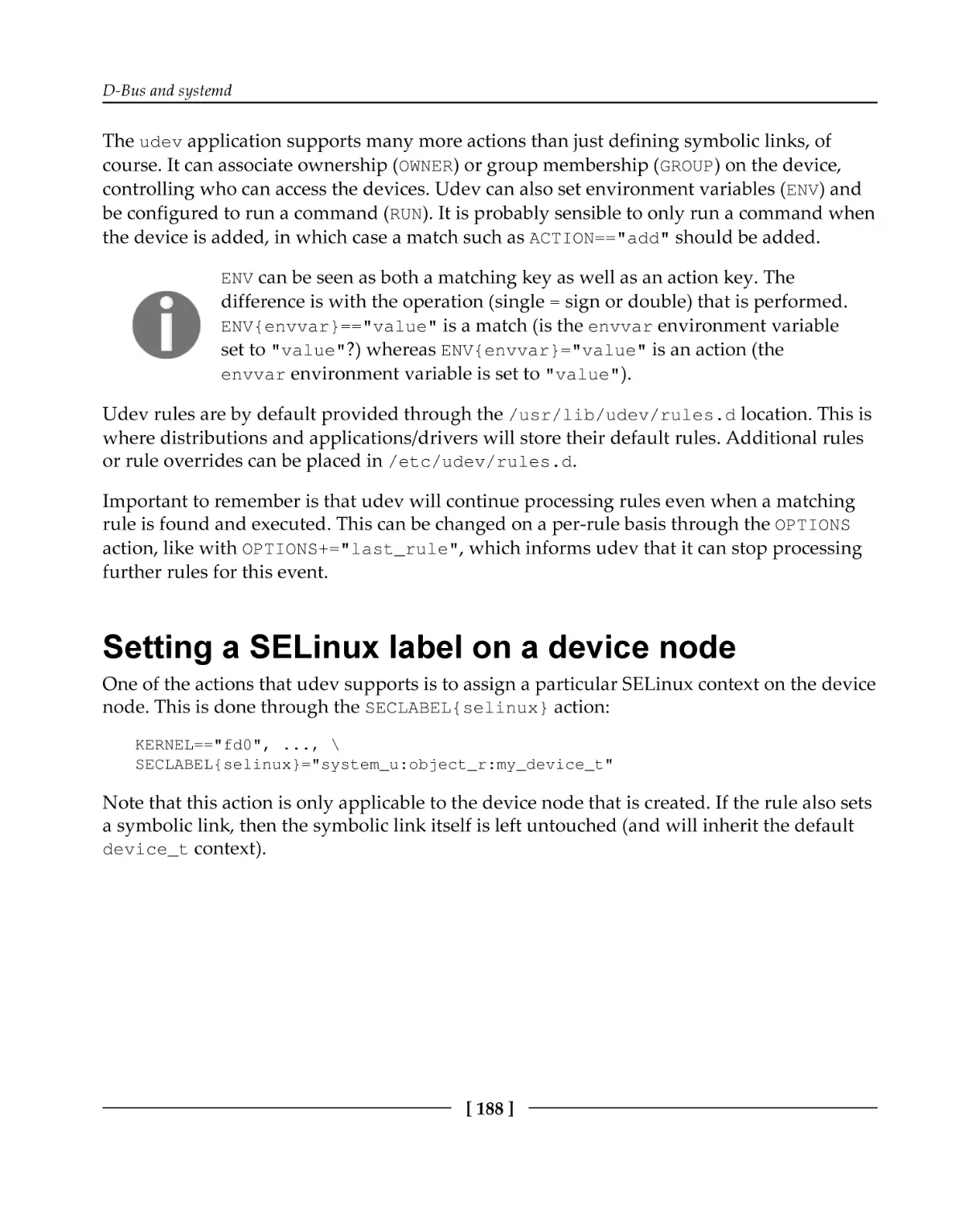 Setting a SELinux label on a device node
