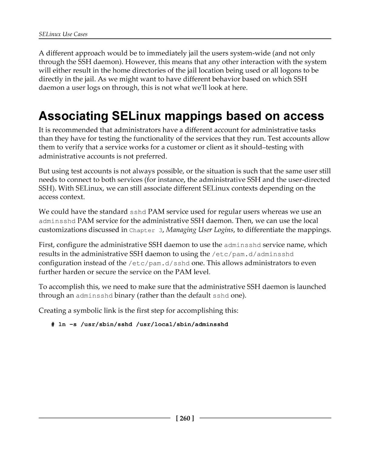 Associating SELinux mappings based on access