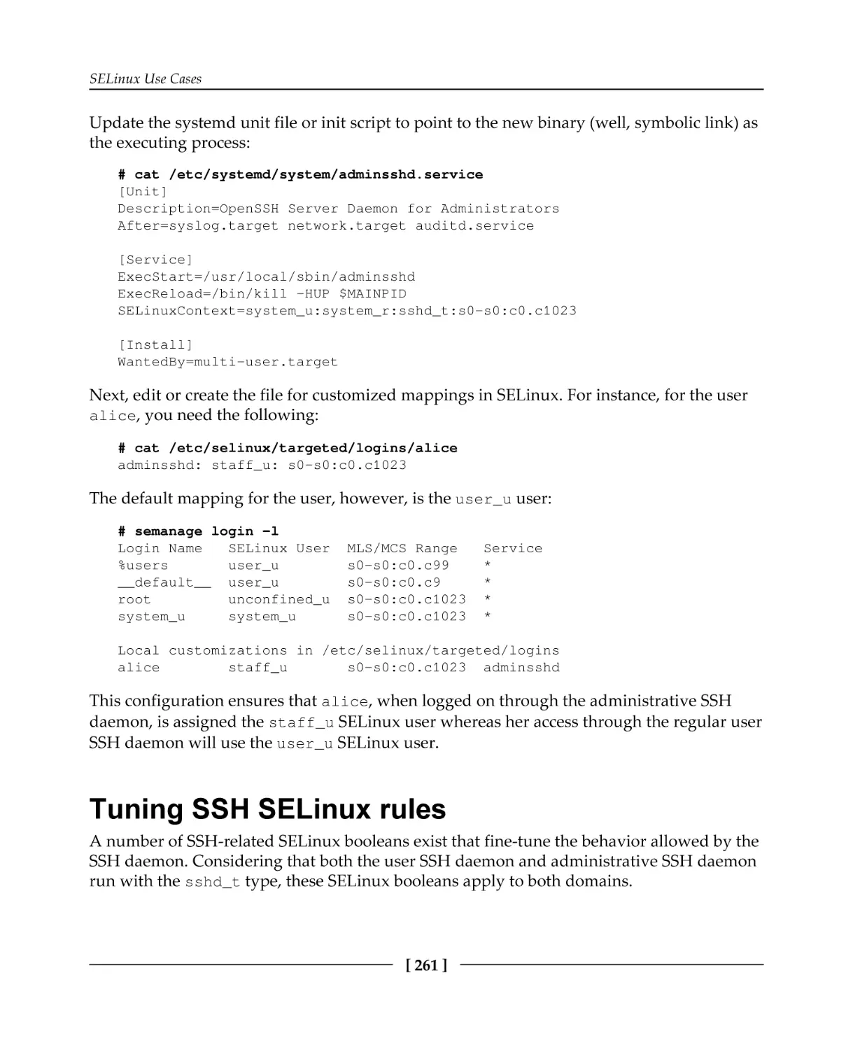 Tuning SSH SELinux rules