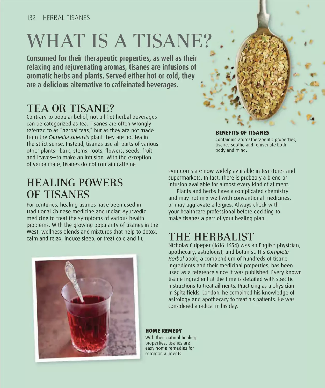What is a tisane? 132