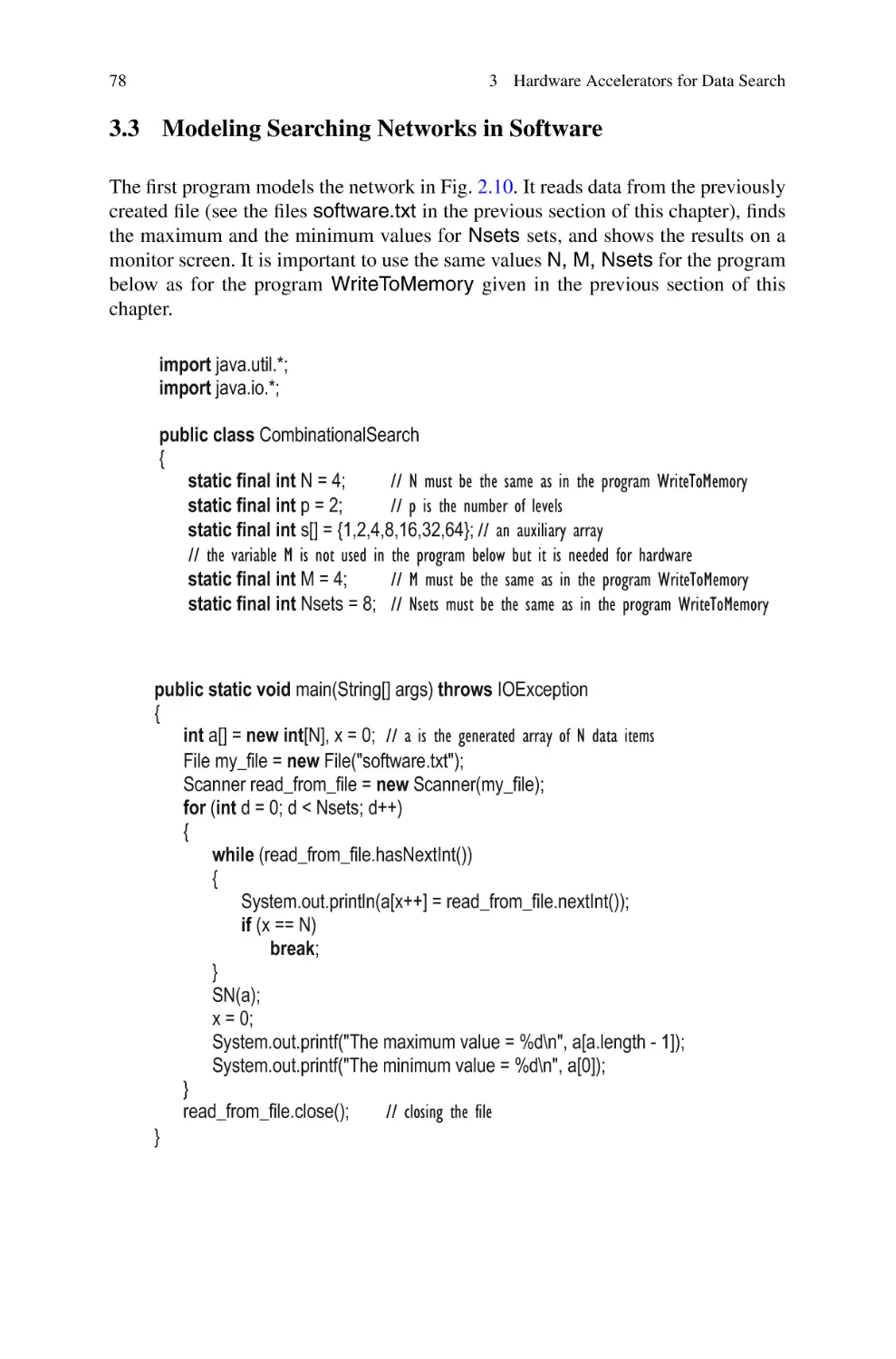 3.3 Modeling Searching Networks in Software