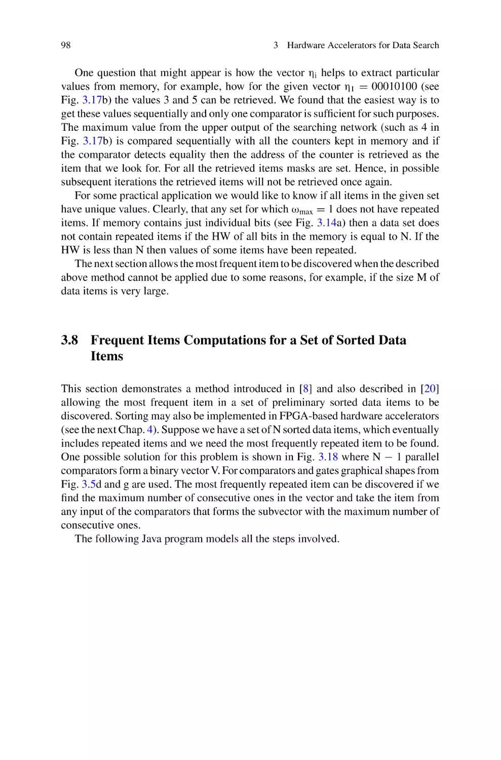 3.8 Frequent Items Computations for a Set of Sorted Data Items