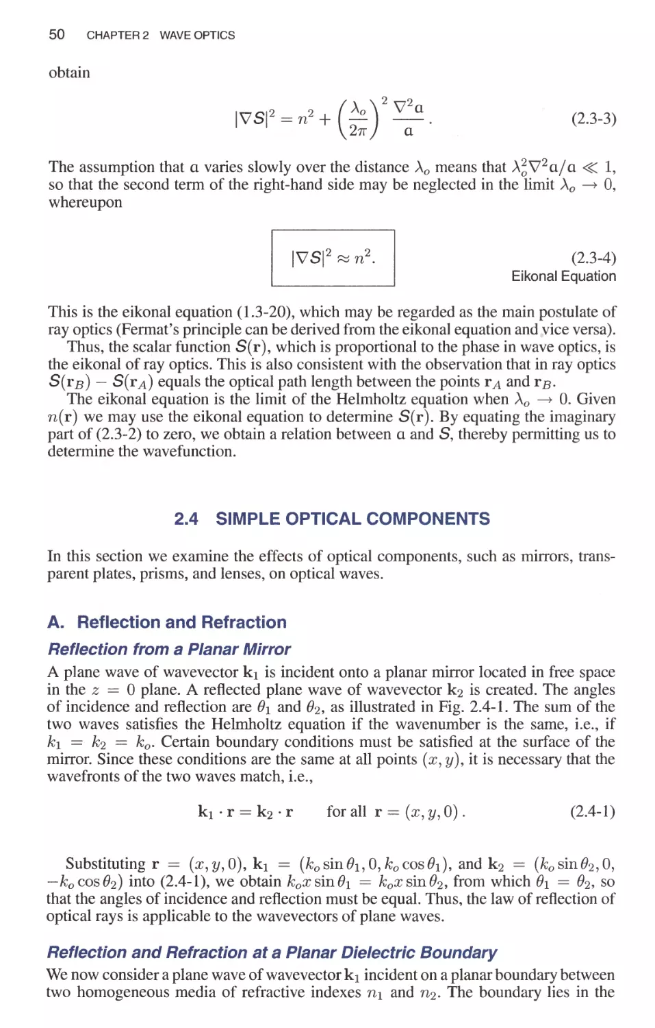 2.4 Simple Optical Components