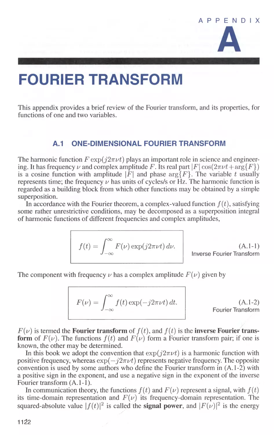 A FOURIER TRANSFORM