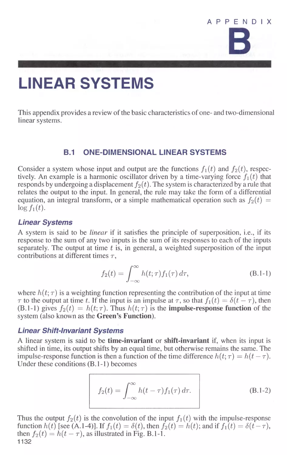 B LINEAR SYSTEMS