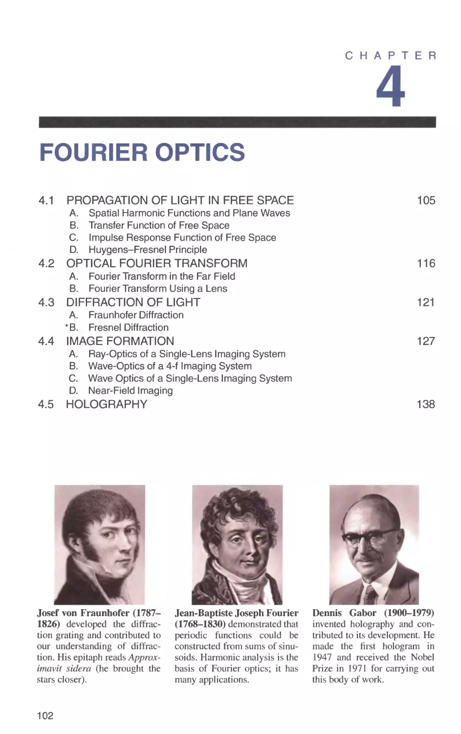 4 FOURIER OPTICS