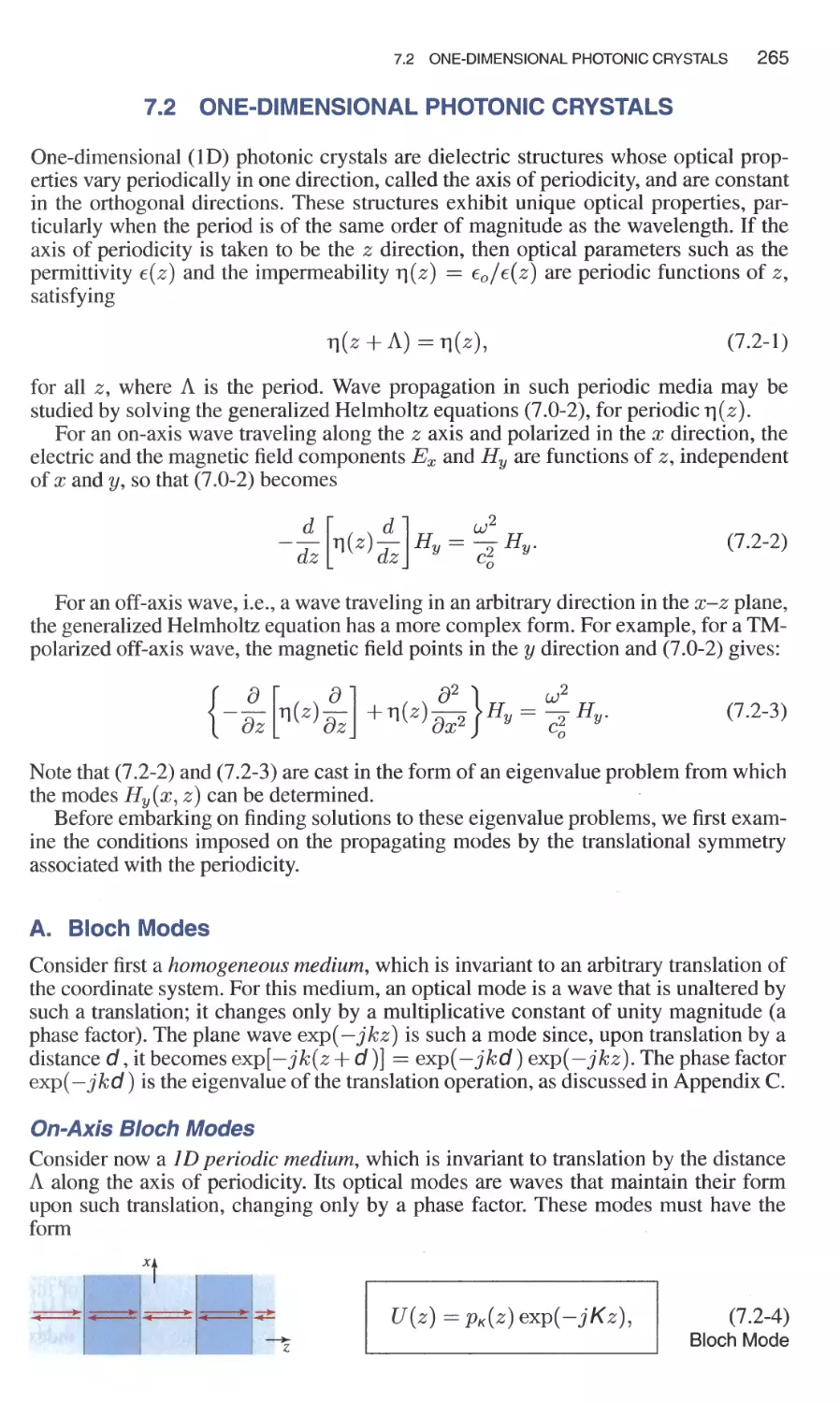 7.2 One-Dimensional Photonic Crystals