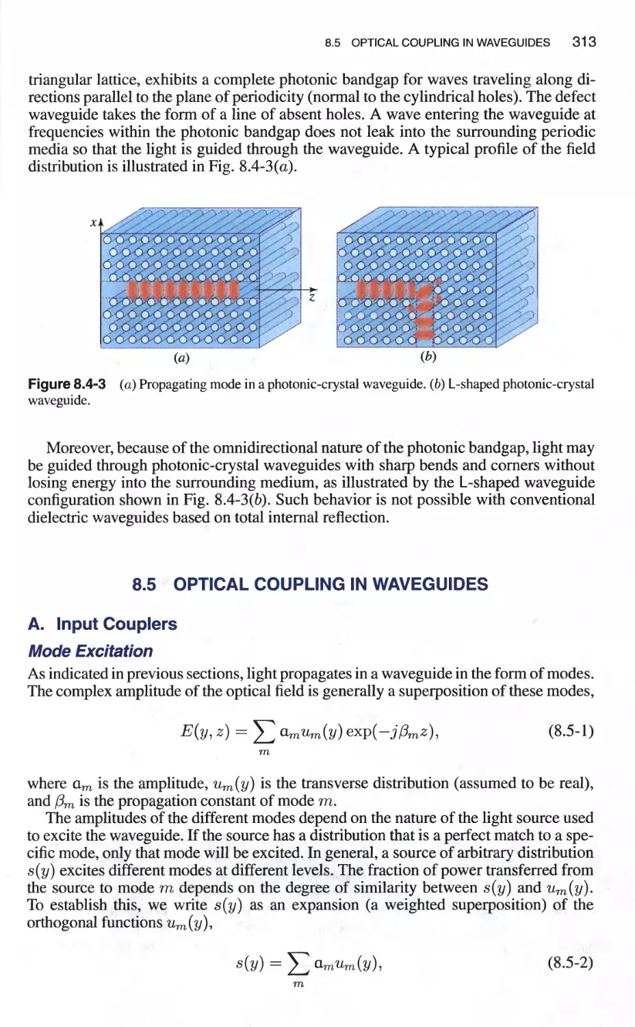 8.5 Optical Coupling in Waveguides