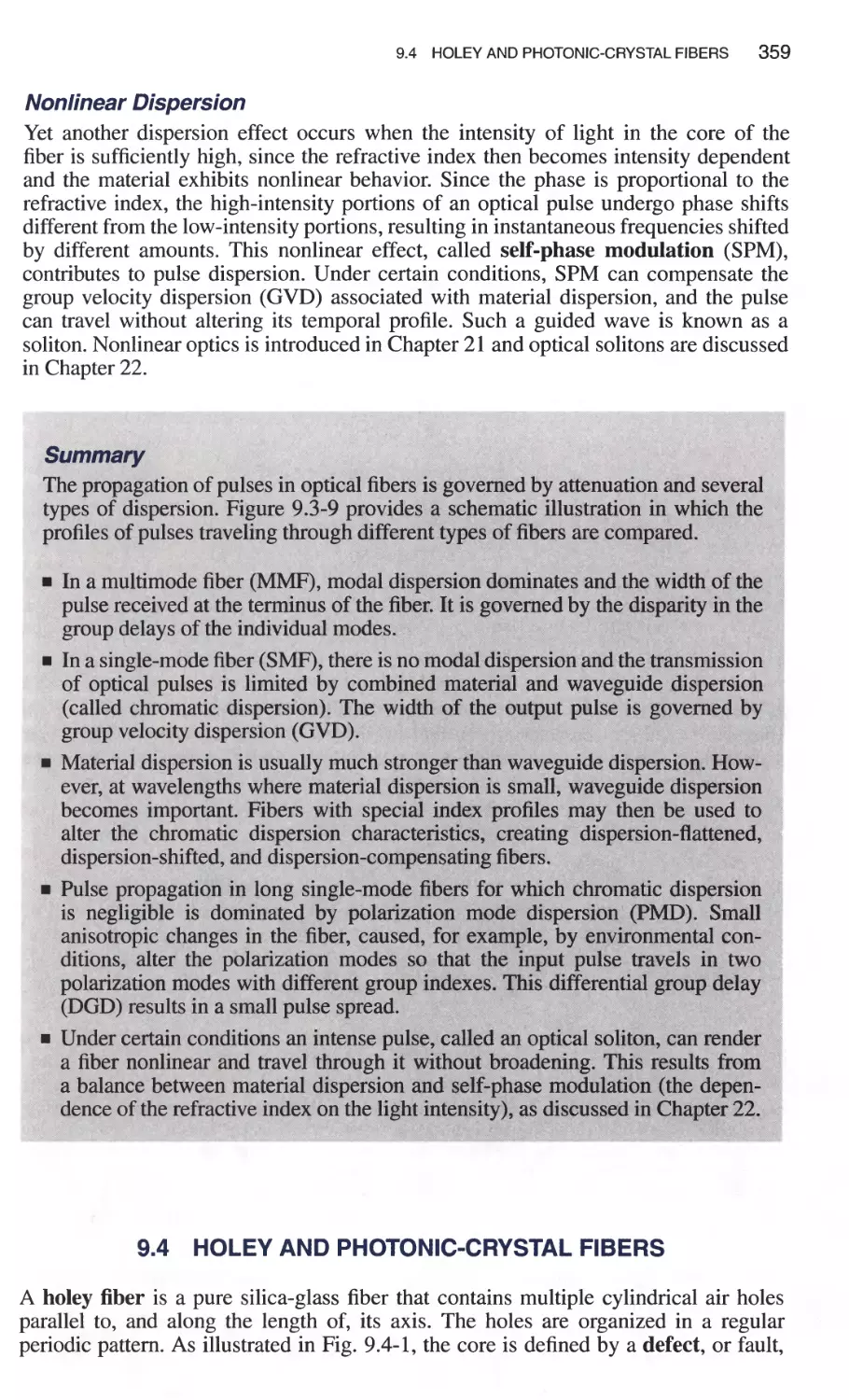 9.4 Holey and Photonic-Crystal Fibers