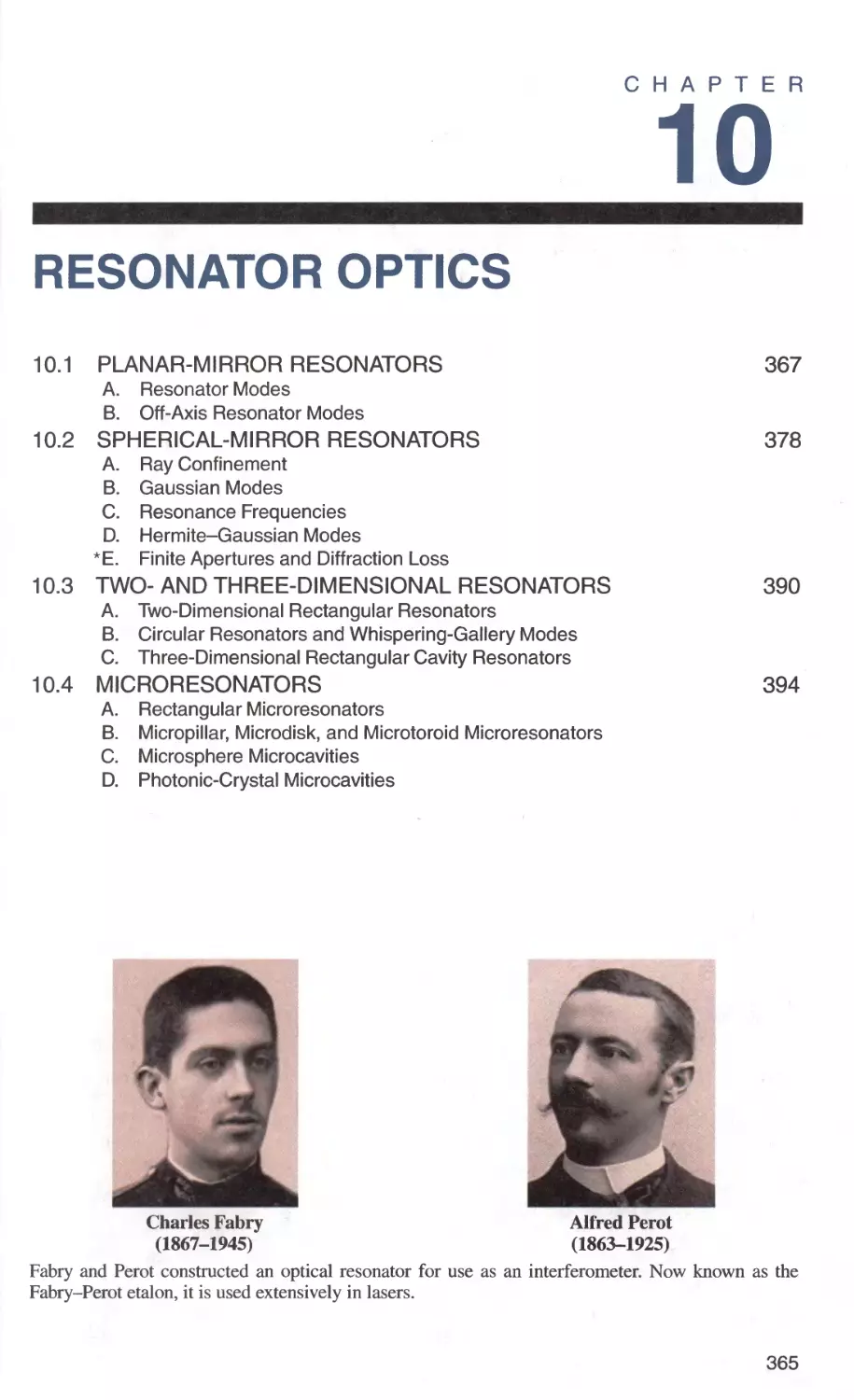 10 RESONATOR OPTICS