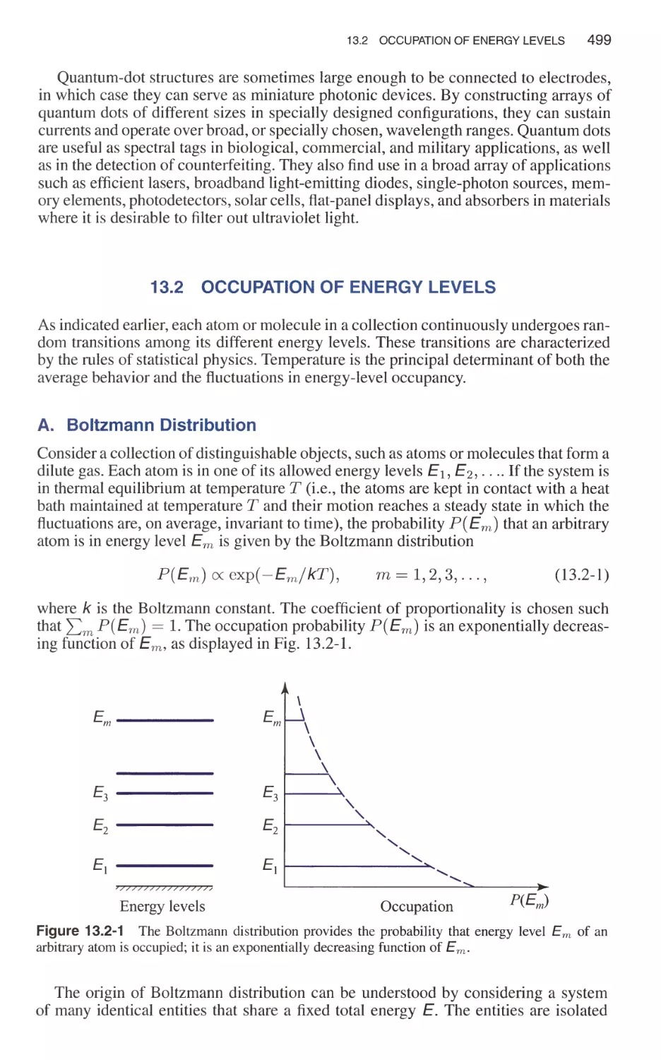 13.2 Occupation of Energy Levels