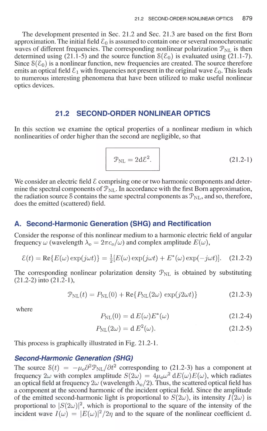 21.2 Second-Order Nonlinear Optics