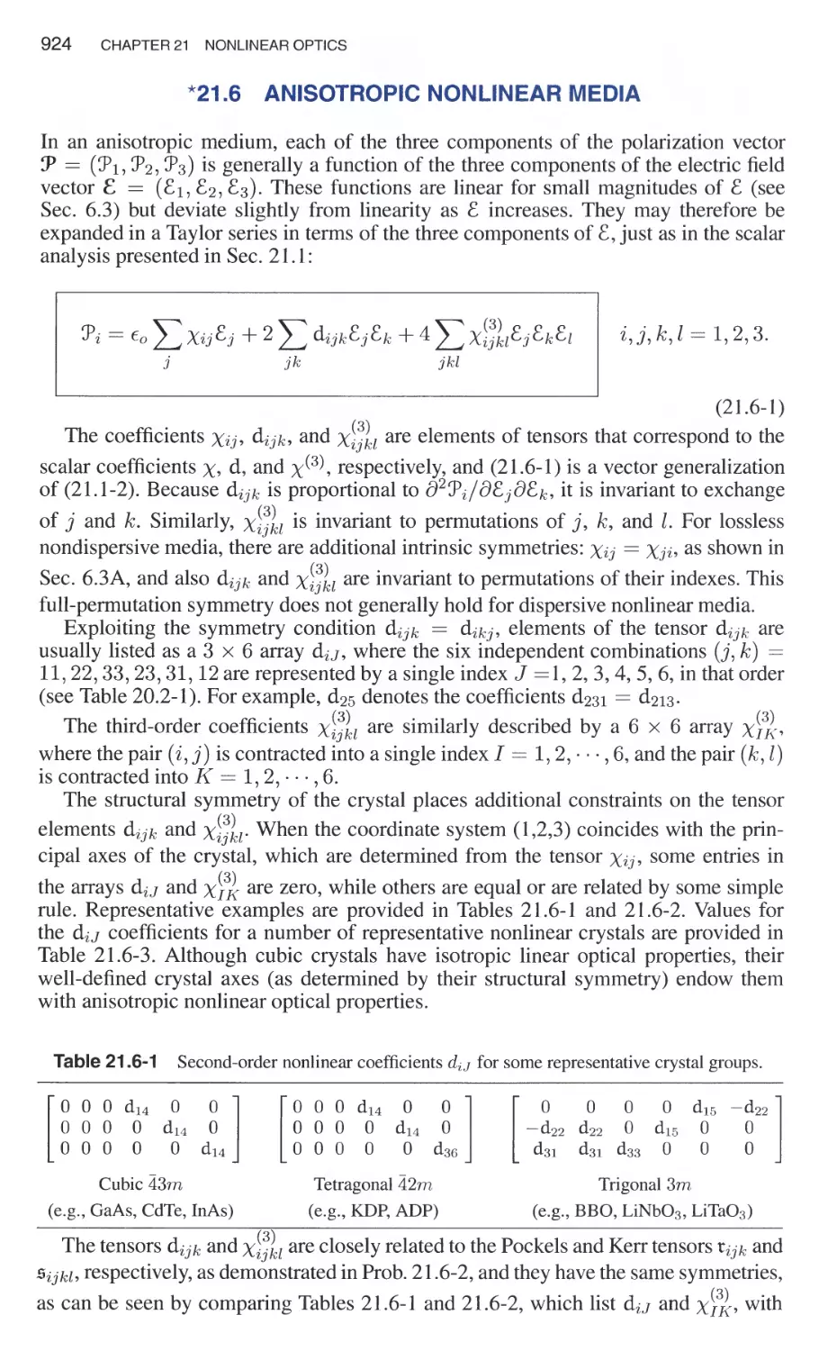 *21.6 Anisotropic Nonlinear Media