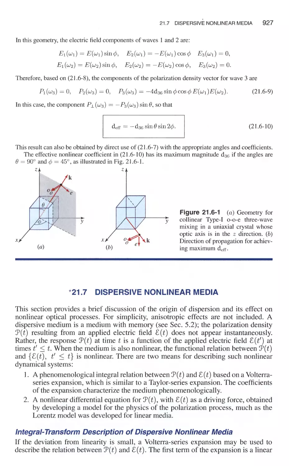 *21.7 Dispersive Nonlinear Media