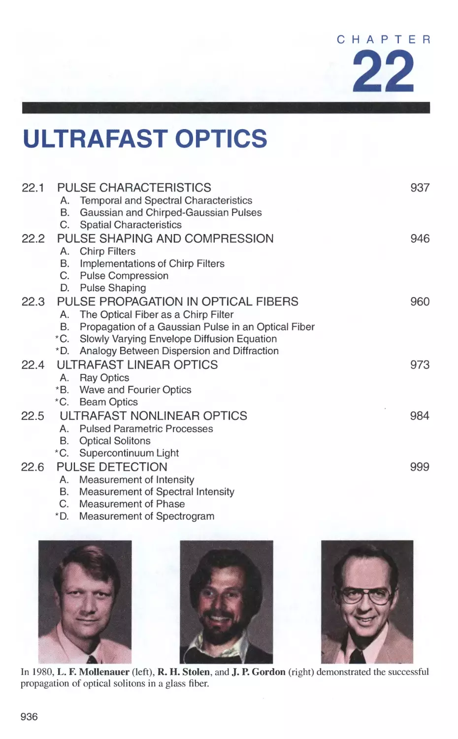 22 ULTRAFAST OPTICS