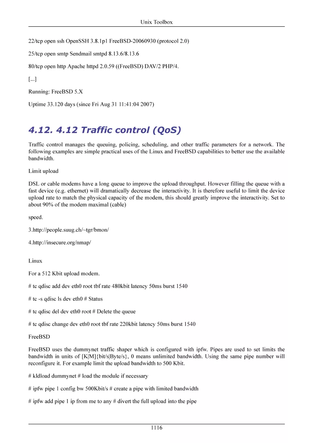 4.12 Traffic control (QoS)