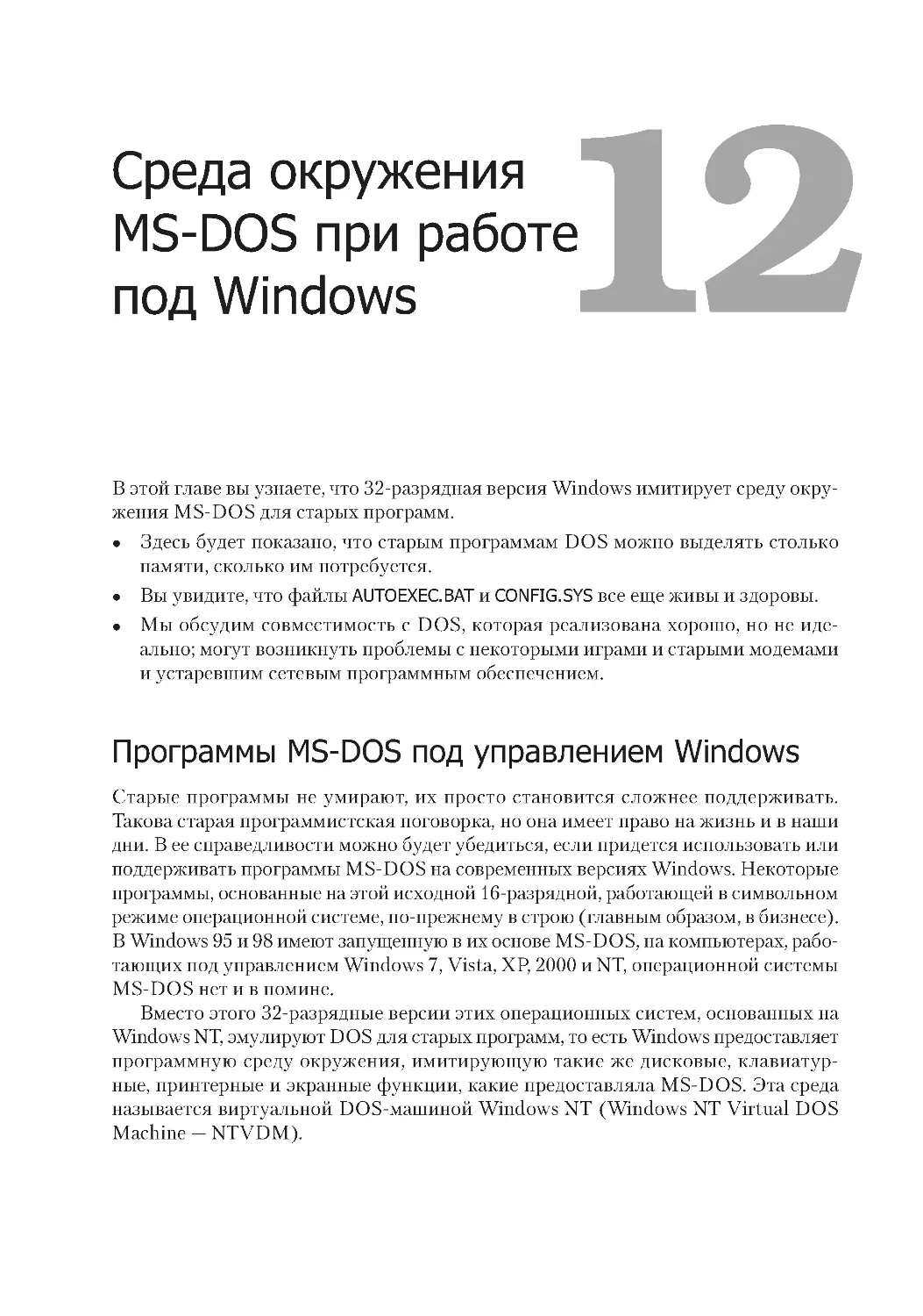 Среда окружения 
MS-DOS при работе 
под Windows