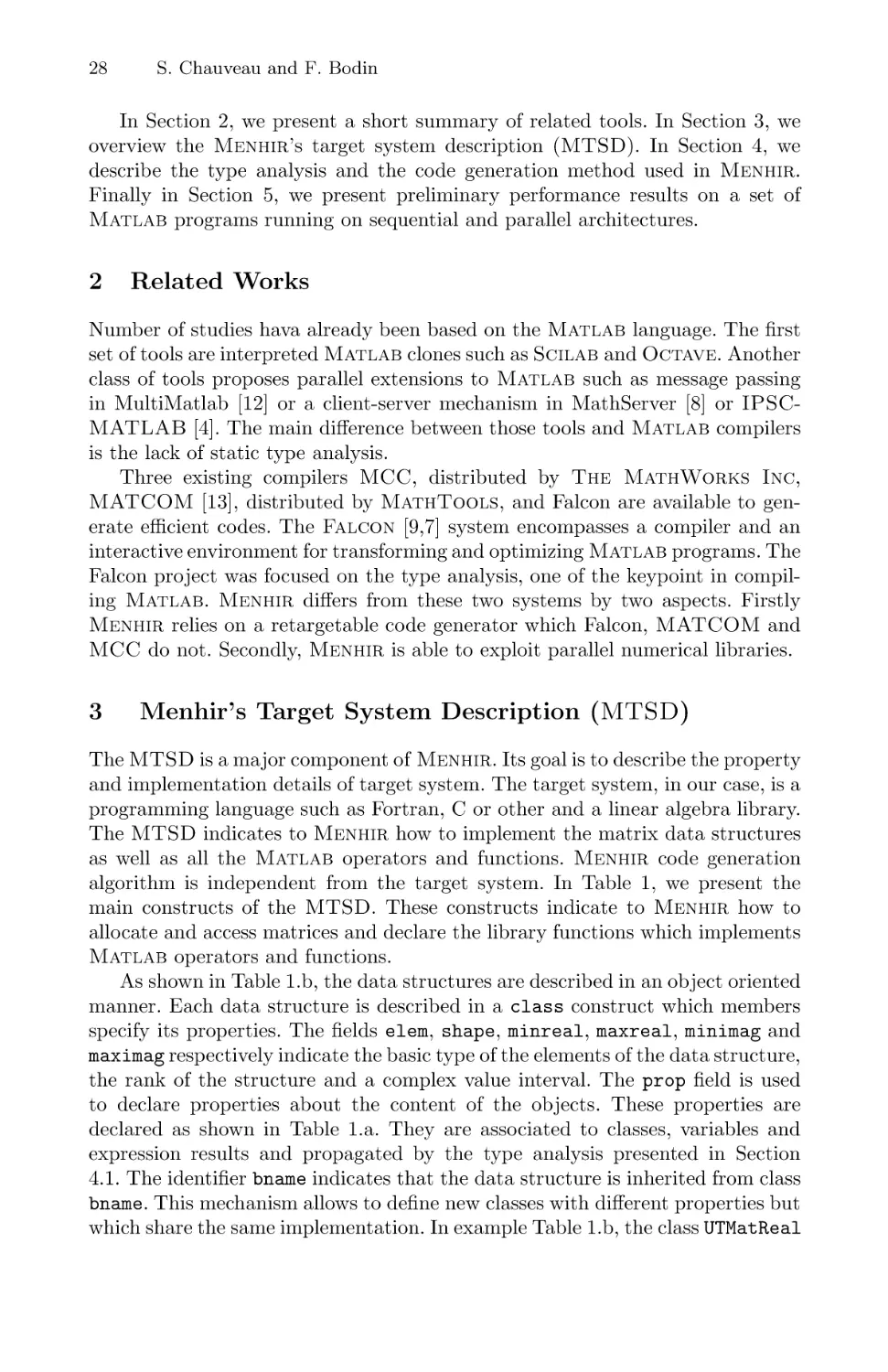 Related Works
Menhir's Target System Description (PD1OT1cmrcmrmmnnnscMTSD)