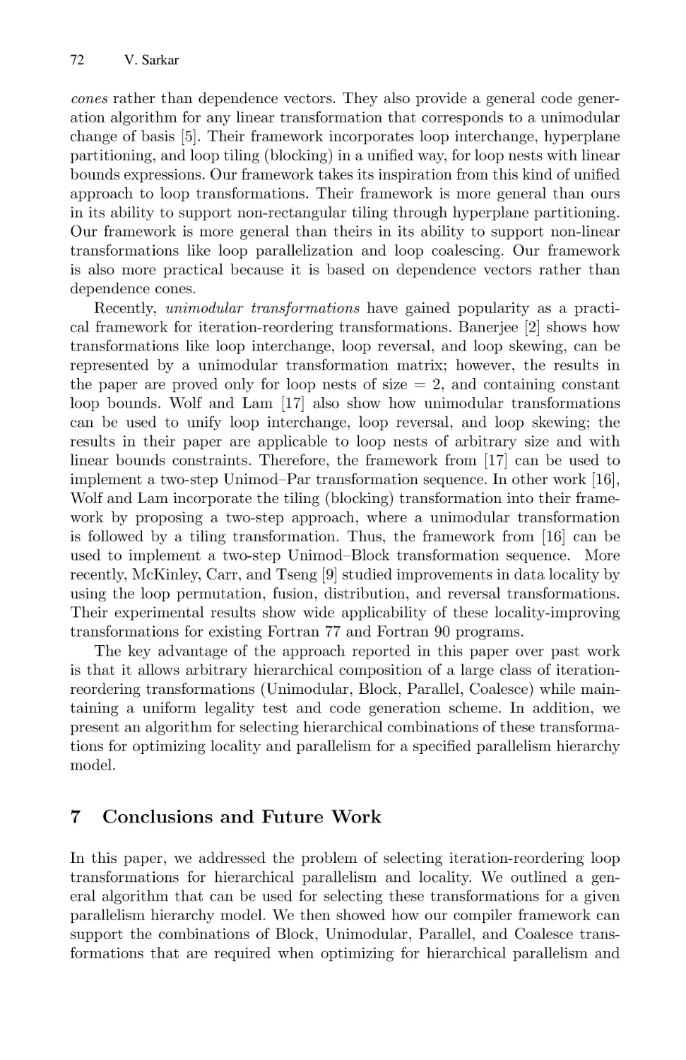 Conclusions and Future Work