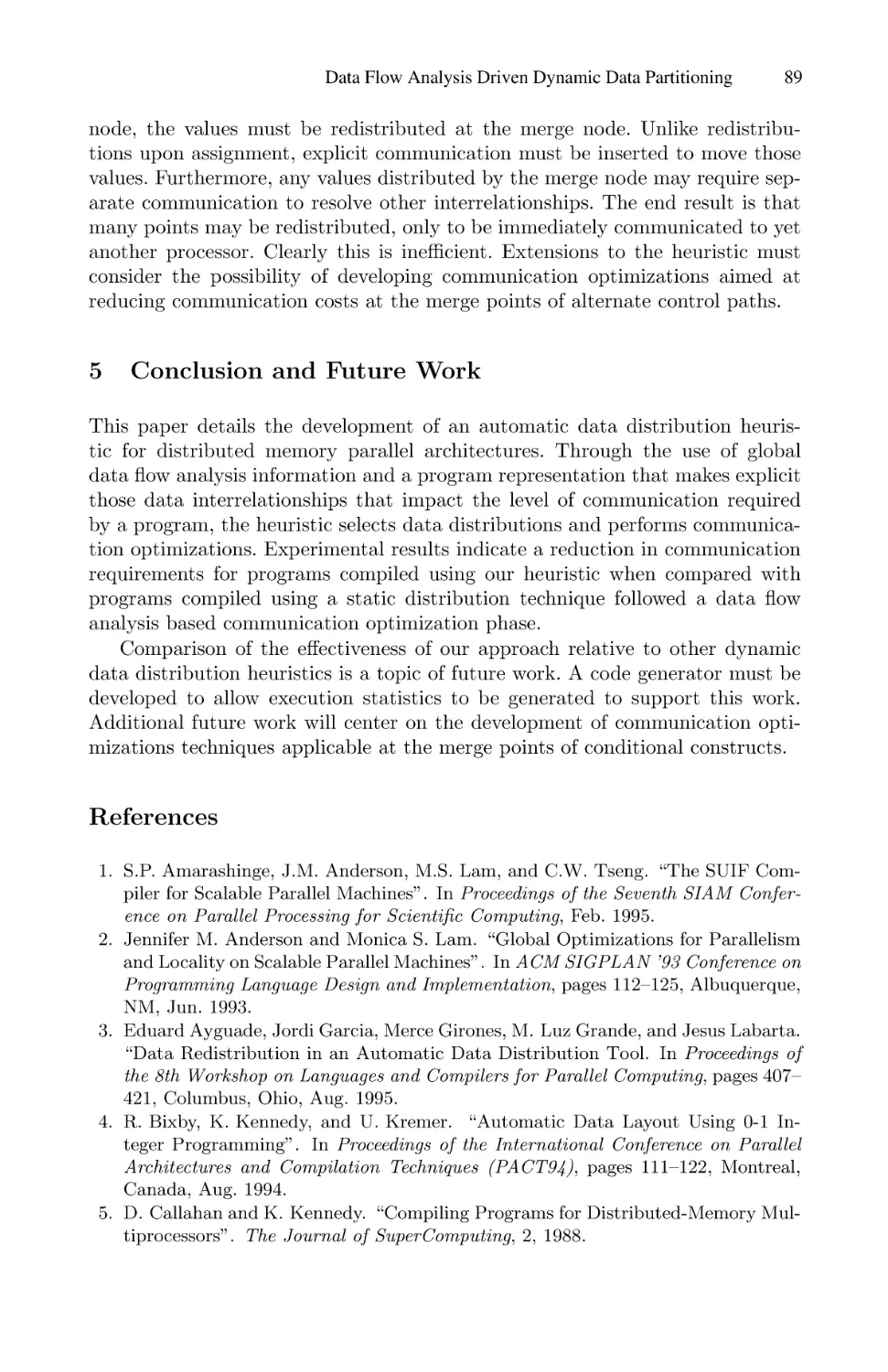 Conclusion and Future Work
References