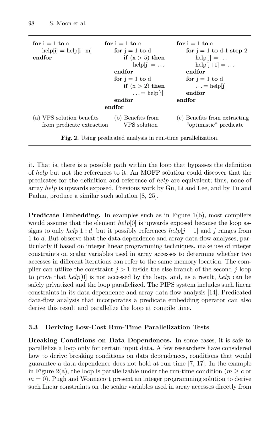 Deriving Low-Cost Run-Time Parallelization Tests