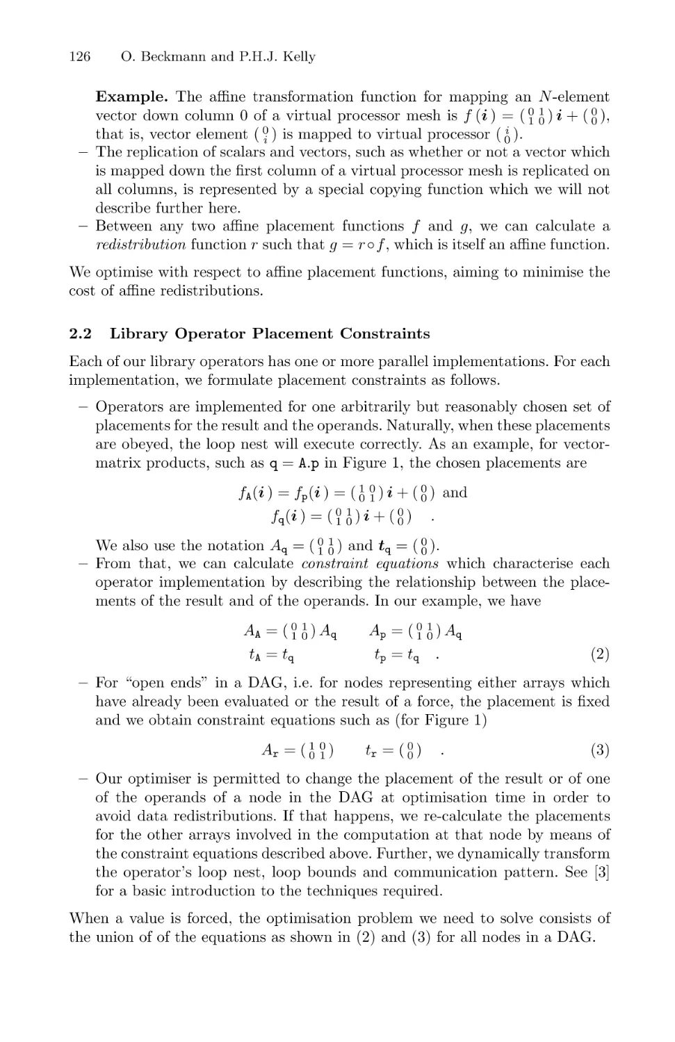 Library Operator Placement Constraints