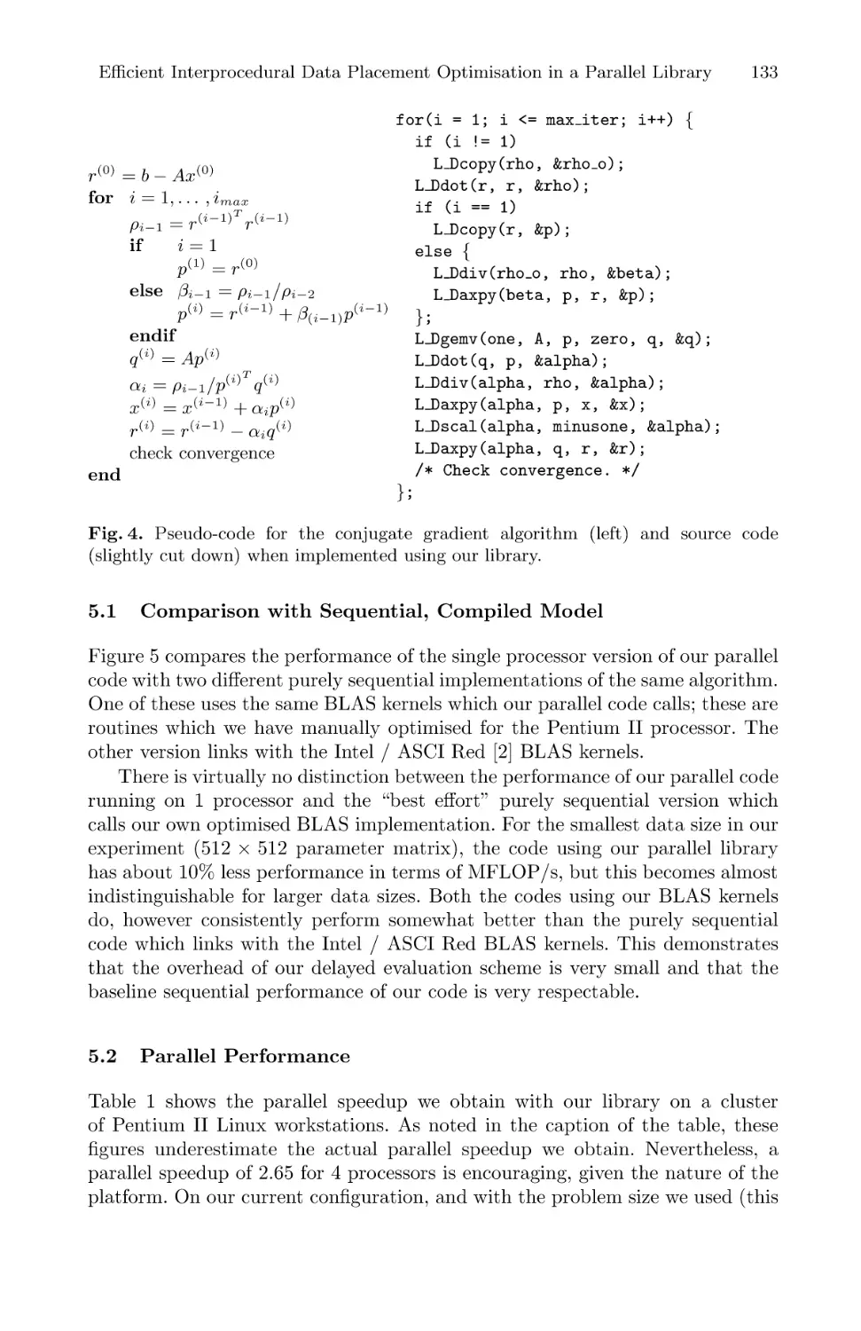 Comparison with Sequential, Compiled Model
Parallel Performance