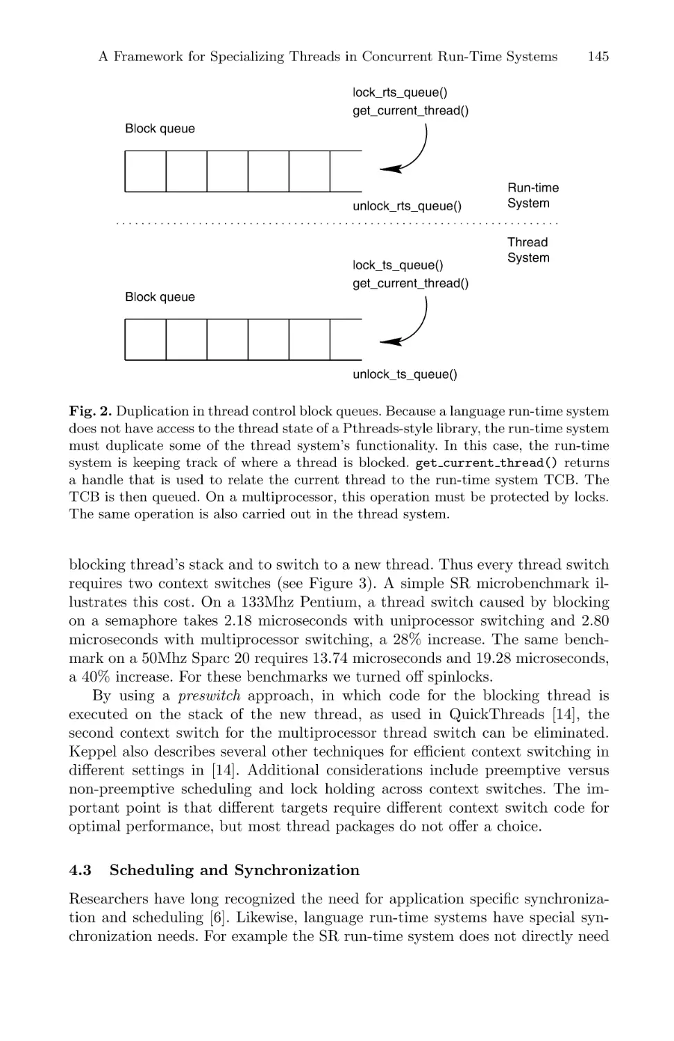 Scheduling and Synchronization