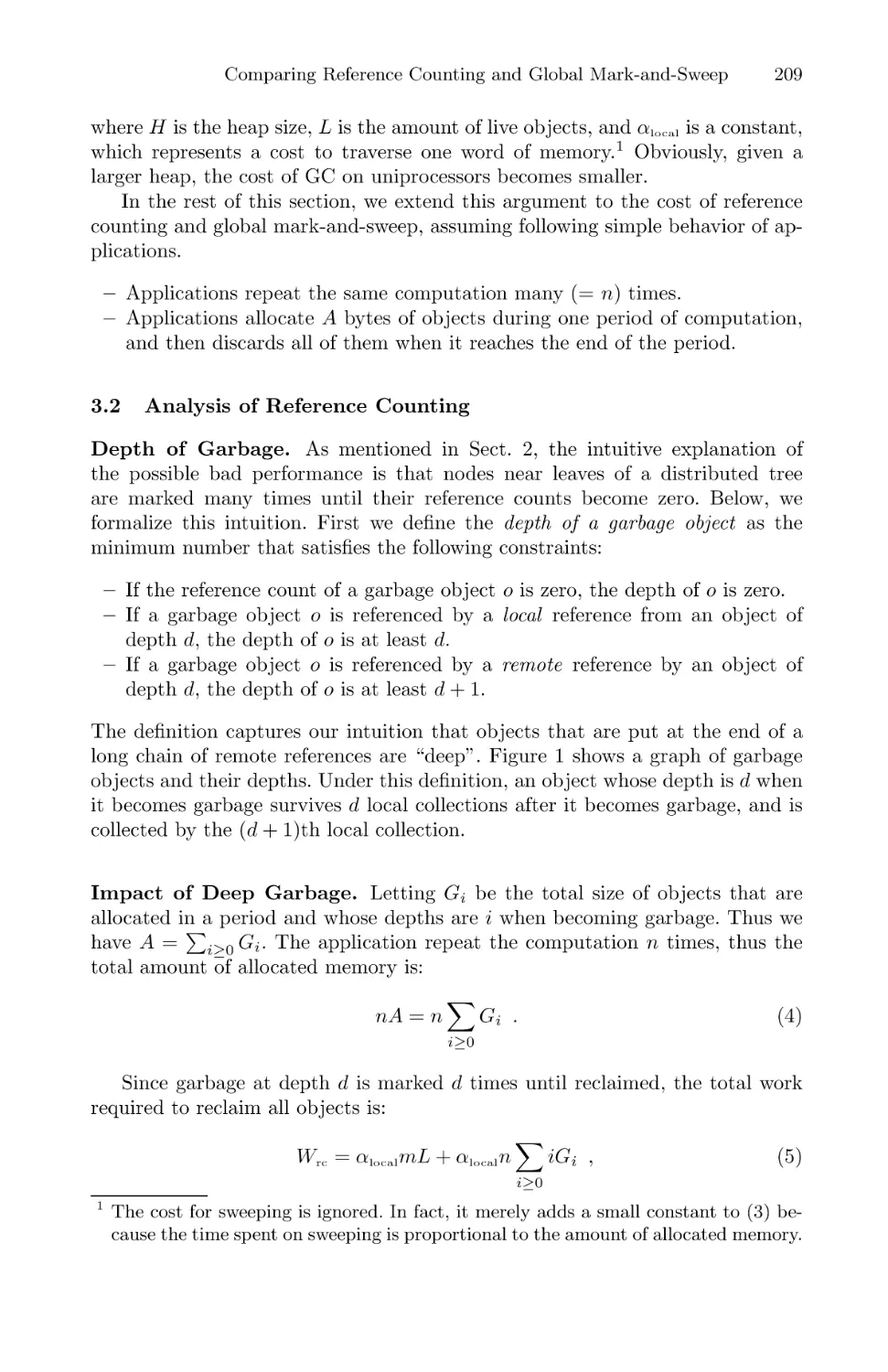 Analysis of Reference Counting