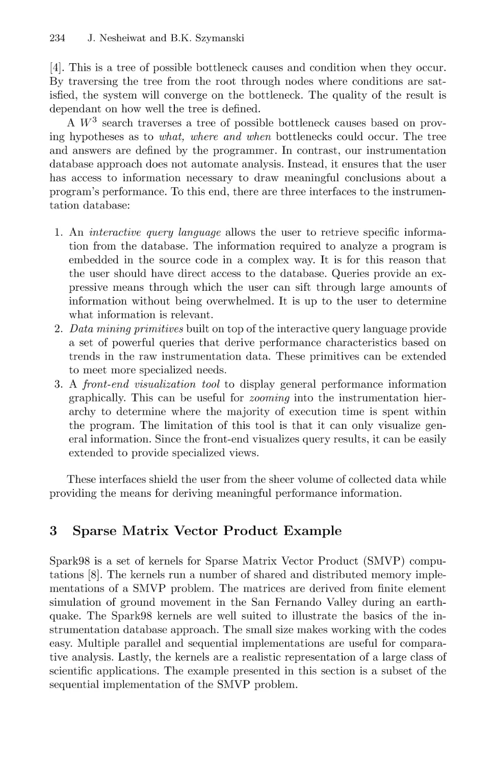 Sparse Matrix Vector Product Example