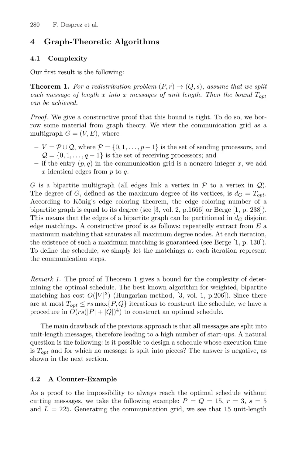 Graph-Theoretic Algorithms
Complexity
A Counter-Example