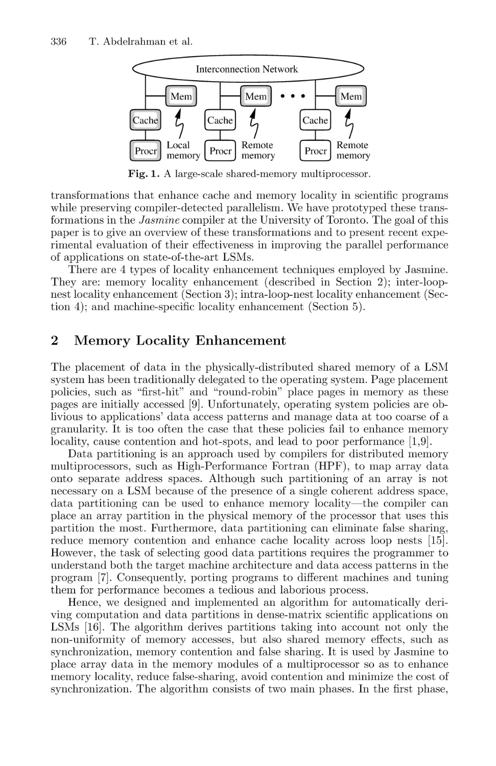 Memory Locality Enhancement