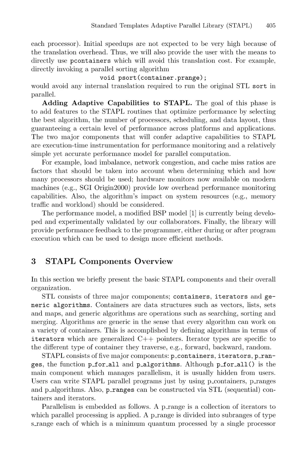 STAPL Components Overview