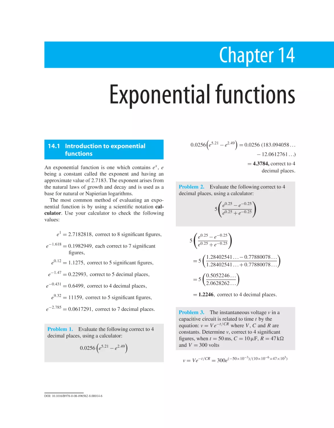 Chapter 14. Exponential functions
14.1 Introduction to exponential functions