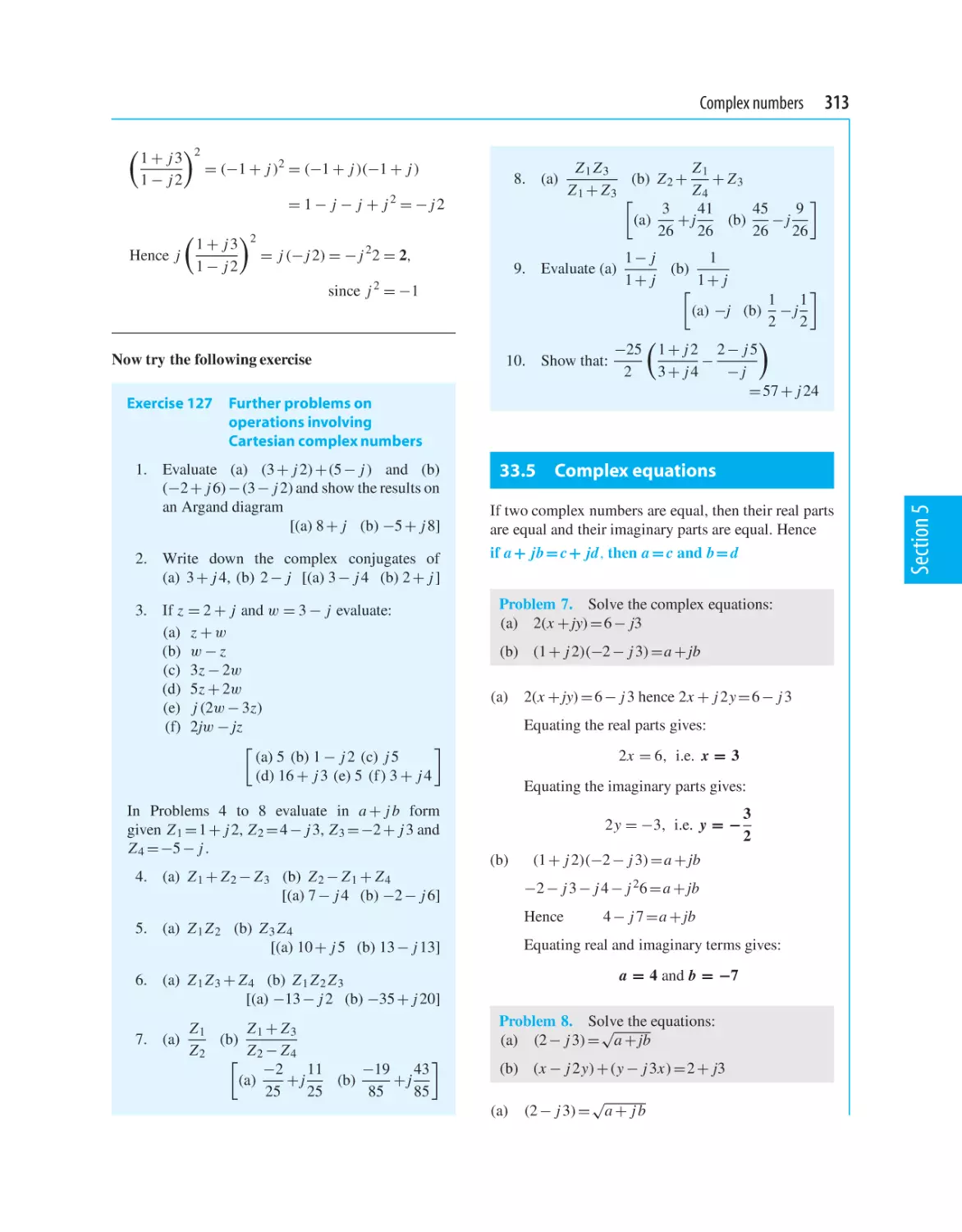 33.5 Complex equations
