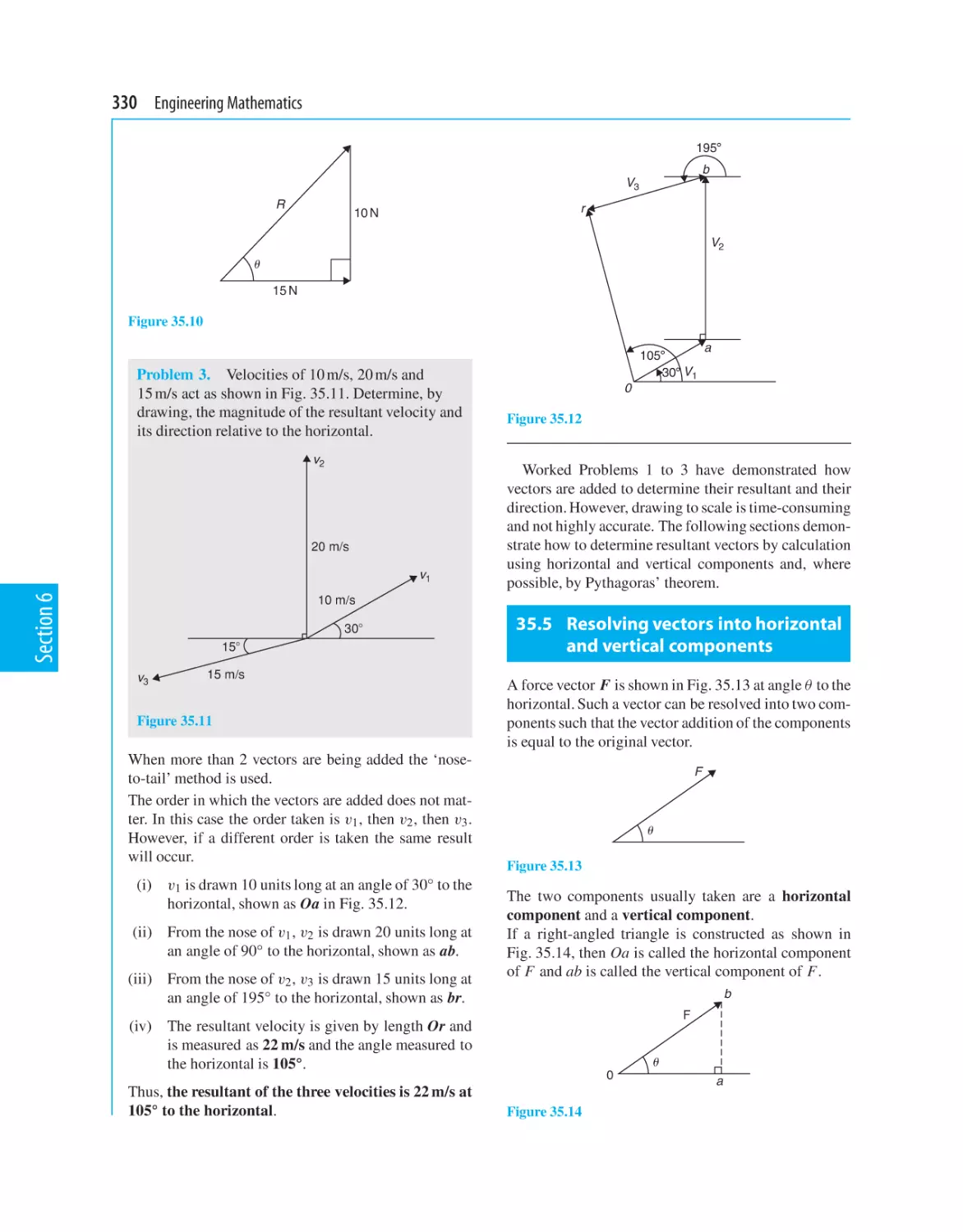 35.5 Resolving vectors into horizontal and vertical components