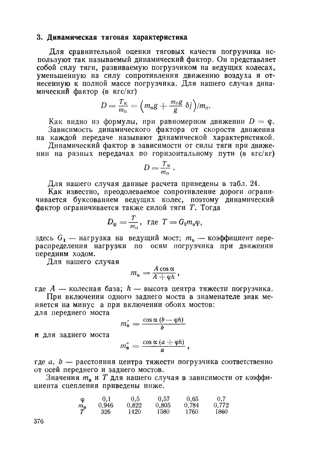 3. Динамическая тяговая характеристика