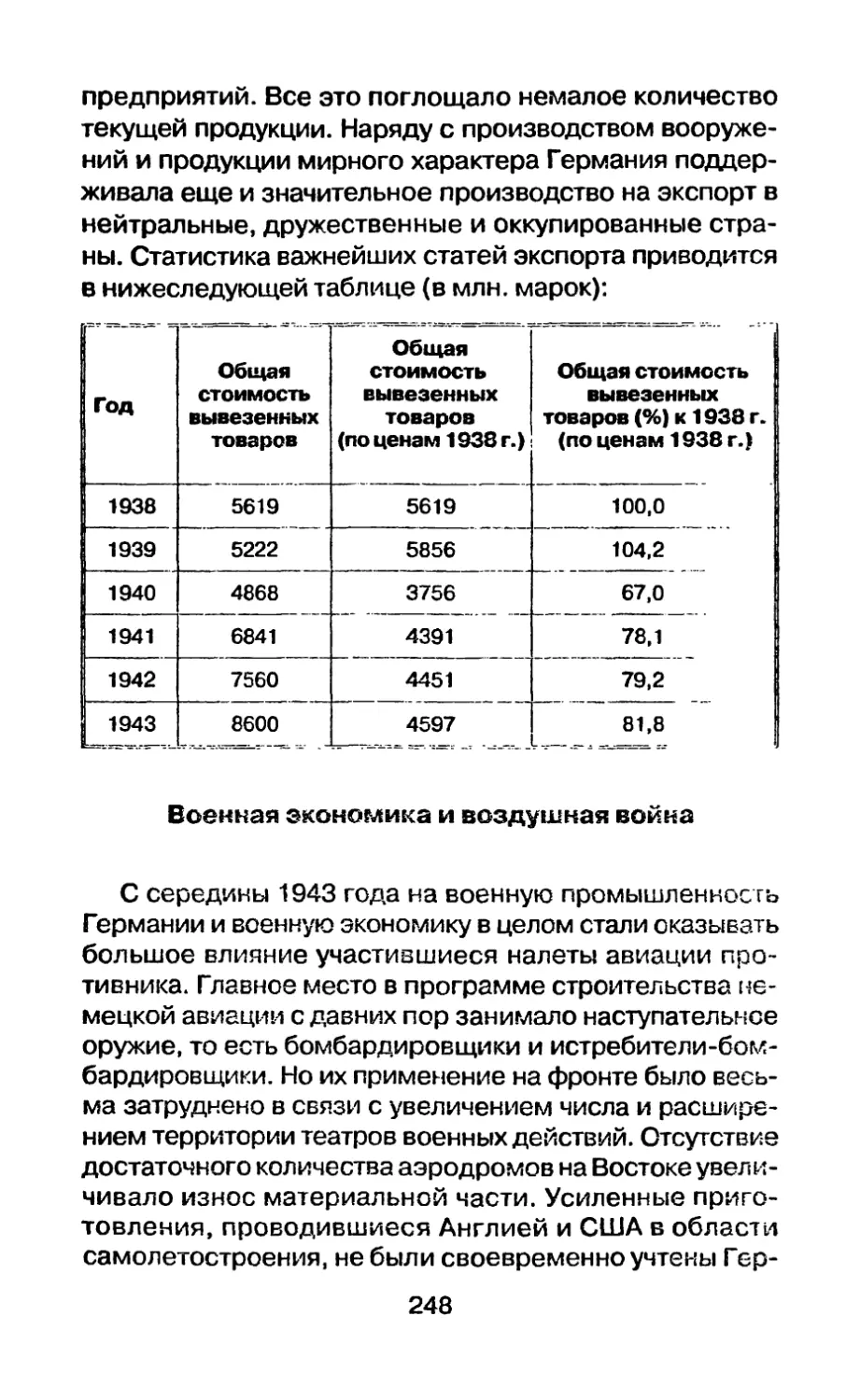 Военная экономика и воздушная война