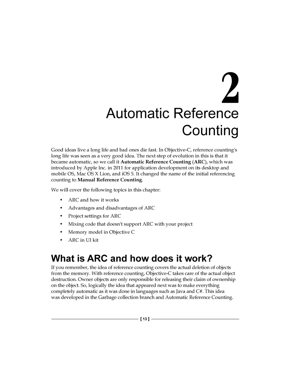 Chapter 2
What is ARC and how does it work?